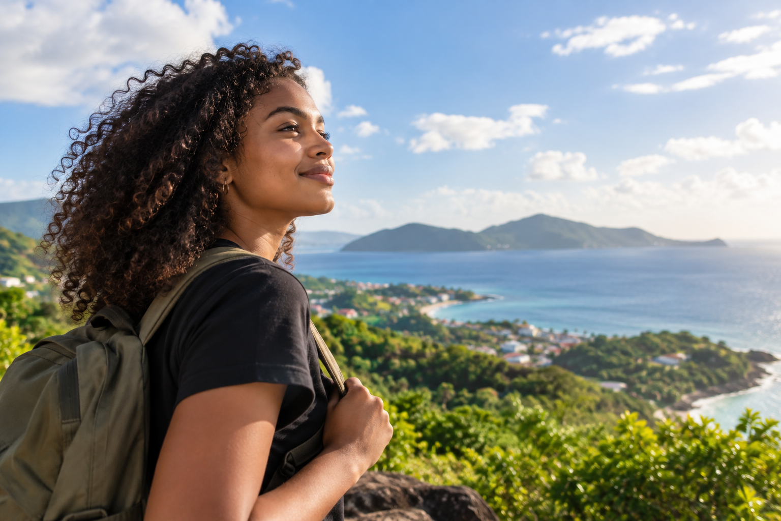 Jeune étudiante ou professionnelle des Antilles-Guyane